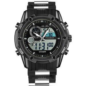 Analog Digital Military Silicone Army Sport LED Waterproof Wrist Watch