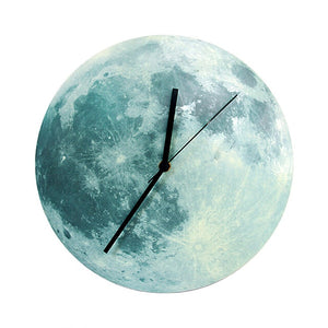 30cm Glowing Moon Wall Clock