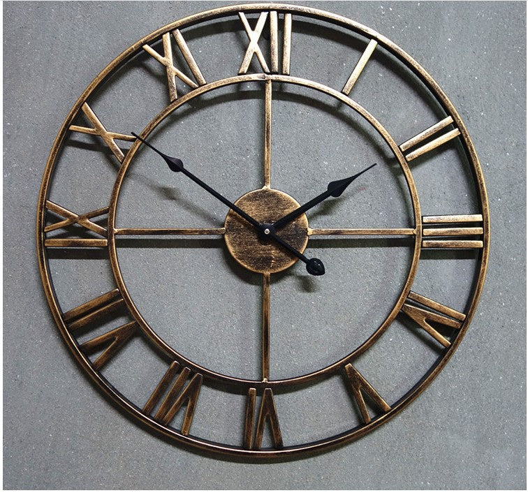 Handmade Oversized 3D Retro Rustic Decorative Luxury Art Big Gear Wooden Vintage Large Wall Clock